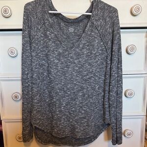 American Eagle Outfitters Charcoal V-Neck Sweater